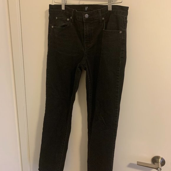 Gap Faded Black Straight Leg Jeans - Picture 1 of 3